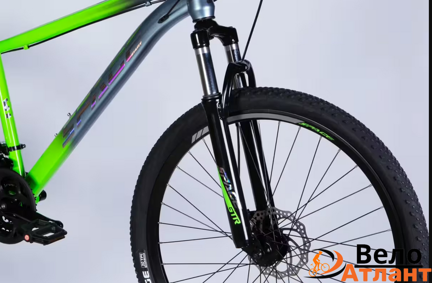 Велосипед ST 27.5" SPACE MARS DD FR рама-17" зелено-сріблястий 075632 фото