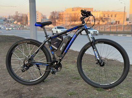 Велосипед Cross Hunter 29 колесо,синий с вспомогательным комплектом 59599 фото