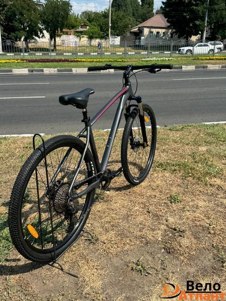 Велосипед алюміній 29" Leon TN-70 AM Hydraulic lock out HDD рама-19" графітовий з чорним та червоним (матовий) 2024 853655 фото