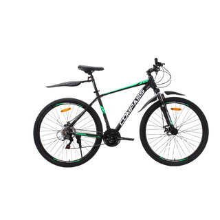 Велосипед CrossBike COMPASS 29" 20" Чорний-Зелений 006257 фото