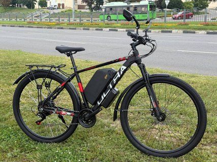 Велосипед CrossBike Ultra 29 з допоміжним комплектом, чорно-червоний 94210 фото