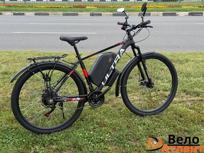 Велосипед CrossBike Ultra 29 з допоміжним комплектом, чорно-червоний 94210 фото