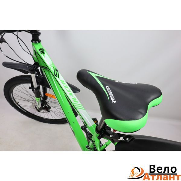 ВЕЛОСИПЕД CROSSBIKE RACER 26" 13" НЕОНОВИЙ ЖОВТИЙ-ЧОРНИЙ-СРІБЛО 26PrJS21-003297 фото