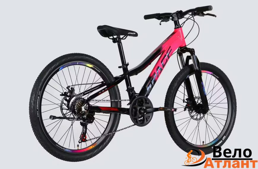 Велосипед AL 24" SPACE LYRA DD FR рама-11" рожево-чорний 465085 фото