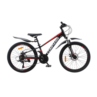 Велосипед CrossBike COMPASS 24" 11" Чорний-Червоний 006247 фото
