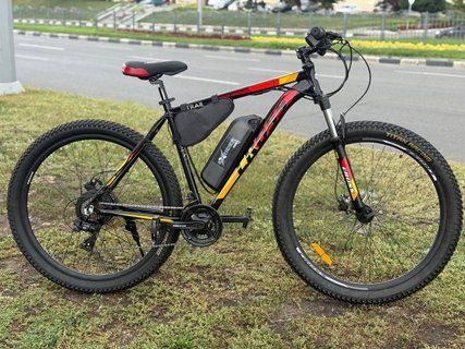 Велосипед CROSS Trail 29" со вспомогательным комплектом, черно-красный 5201 фото