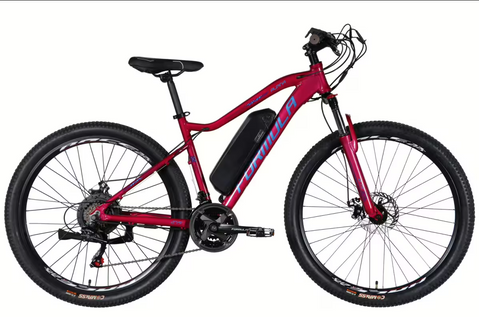 Велосипед 27.5" AL Formula eALPINA DD FR рама-17" рожево-синій  097236 фото