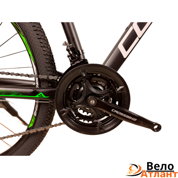 Велосипед CrossBike COMPASS 27.5" 17" Чорний-Зелений 006254 фото