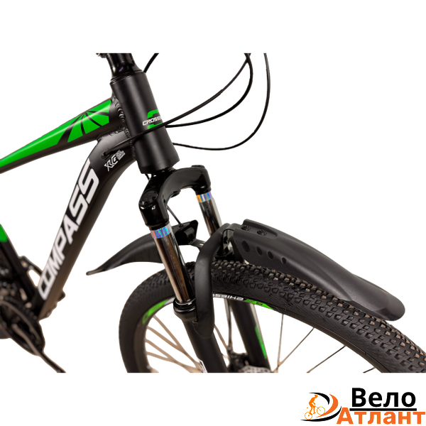 Велосипед CrossBike COMPASS 27.5" 17" Чорний-Зелений 006254 фото
