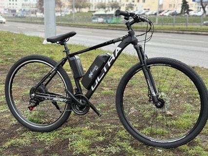 Велосипед CrossBike Ultra 29, со вспомогательным комплектом, с дисплеем, черно-серебристый 129456 фото