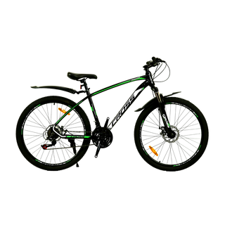 Велосипед CrossBike Tracker 26" 17" Черный-Зеленый 004629 фото