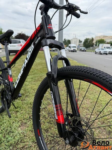 Велосипед CrossBike COMPASS 26" 12.5" Чорний-Червоний 006250 фото