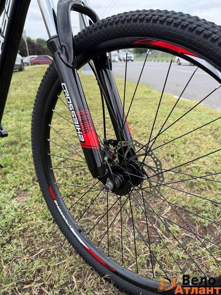 Велосипед CrossBike COMPASS 26" 12.5" Чорний-Червоний 006250 фото